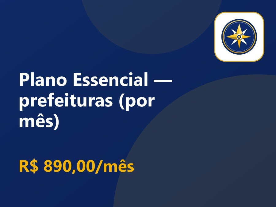 Plano Essencial — prefeituras (por mês)